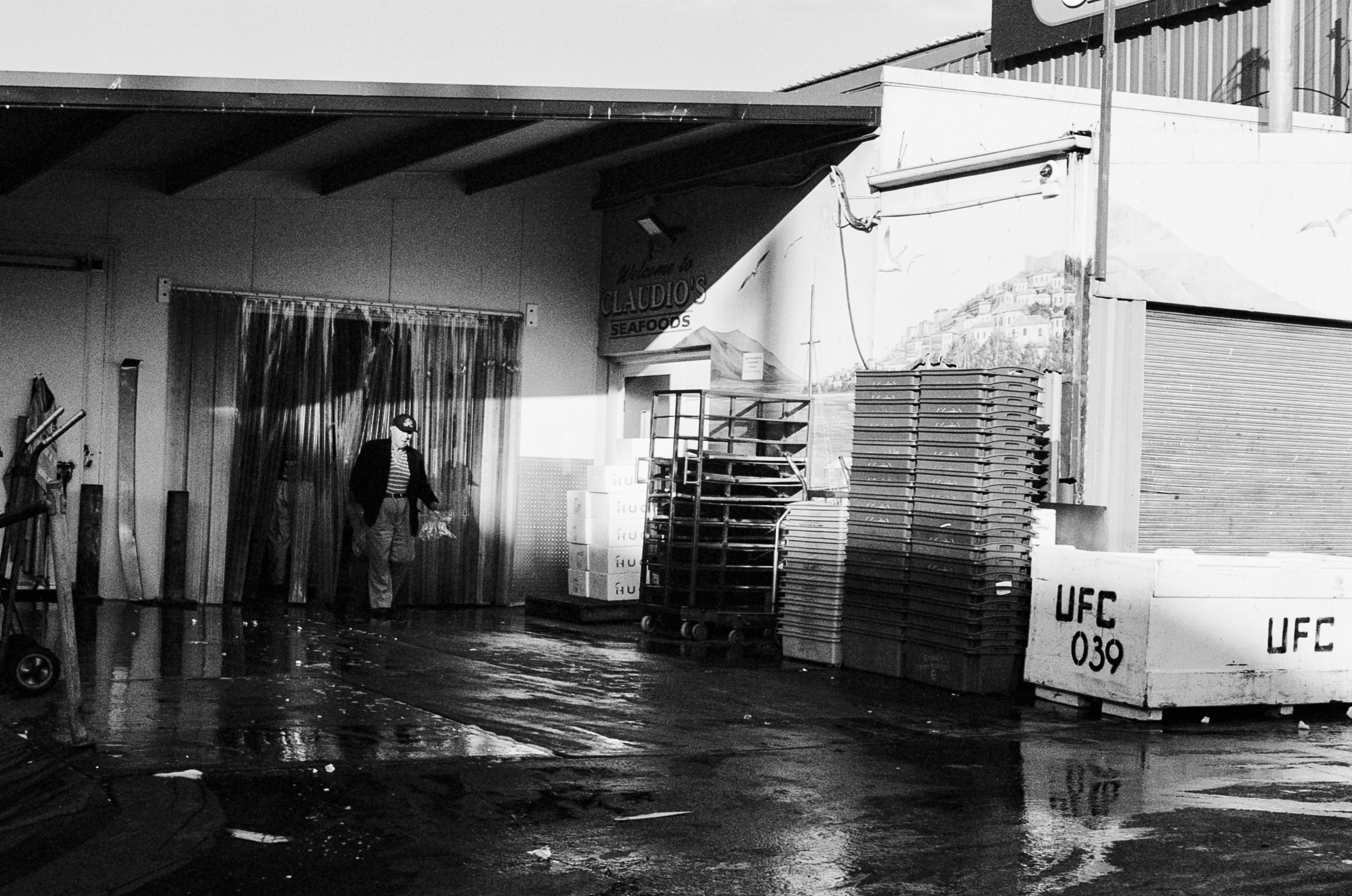 The staff entrance at Claudio’s, getting the first hit of sunlight for the day.